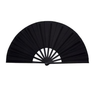 Imagem de Leque,Leque Grande, Kung Fu Tai Chi Apresentação Dança(preto,P)