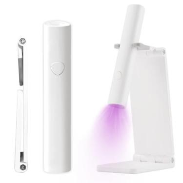 Imagem de Lâmpada de unhas UV EODCI portátil Mini U V LED com suporte recarregáv