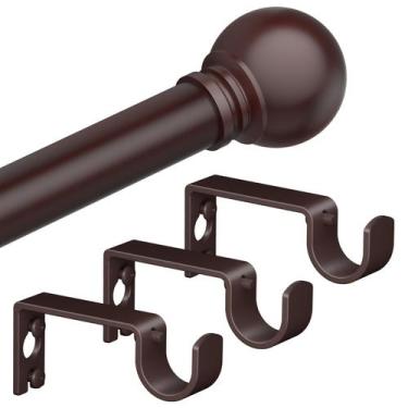 Imagem de Conjunto de barras de cortina Authandis Bronze 48-84 polegadas com sup