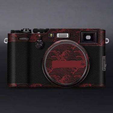 Imagem de X100F Película antiarranhões para câmera FujiFilm X 100F Vinil Wrap Film Protector Coat Acessórios de Fotografia Adesivo X-100F (Onda Vermelho)