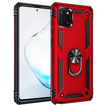 Imagem de SORAKA Capa para Samsung Galaxy Note10 Lite com suporte para anel Capa Slim Fit de TPU macio Capa Samsung Galaxy Note10 Lite com placa de metal para suporte magnético de telefone para carro