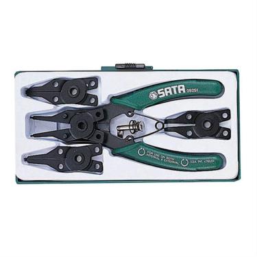 Imagem de Jogo de Alicates Para Aneis de Retenção Com 6 Peças - ST09251SJ - SATA