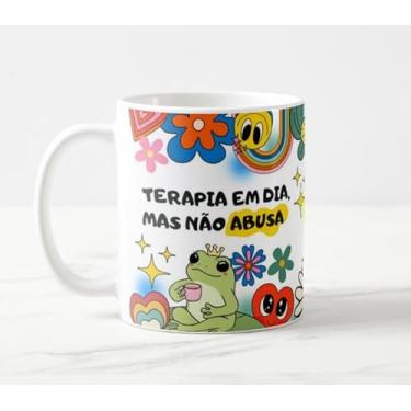 Imagem de Caneca Terapia Em Dia Mas Não Abusa Meme