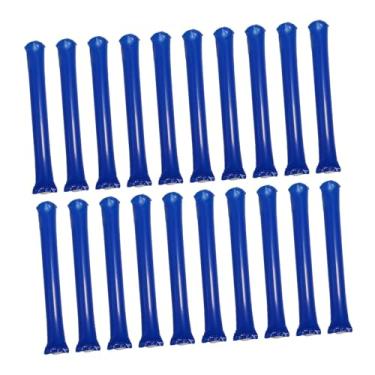 Imagem de Fancyes 20 peças de bastões infláveis ​​de torcida Bam Bam Sticks Blue Noise Makers para jogos de futebol, basquete e artigos esportivos para festas
