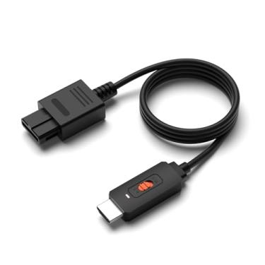 Imagem de N64 para HDMI, Nintendo 64 para conversor HDMI, conversor original SNES para HDMI, adaptador HDMI SNES/NGC para HDMI suporta 1080P, Plug and Play