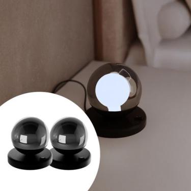 Imagem de Kit 2 Abajur de Mesa Moderno dama de Alumínio Bivolt com Globo vidro 1