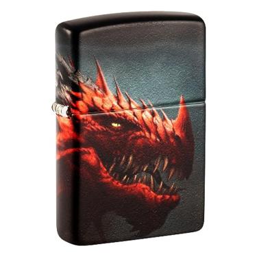 Imagem de Zippo Isqueiro de bolso branco fosco Dragon Design 540
