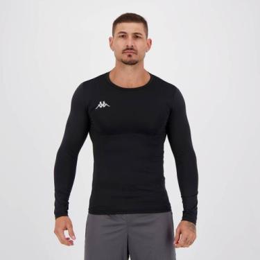 Imagem de Camisa Térmica Kappa Grip Manga Longa Preta, G