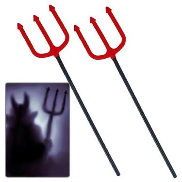 Imagem de Tridente Hallowen Festa Kit 2 Uni Fantasia Carnaval Capetinha Diabinha