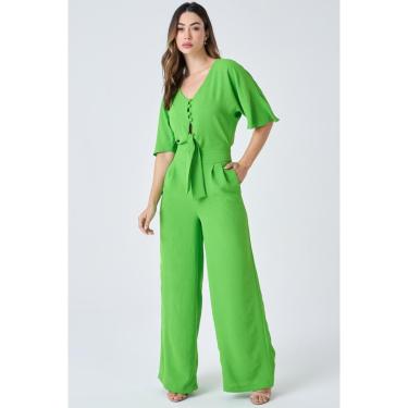 Imagem de Macacão Longo PKS com Amarração Verde-GG-Feminino