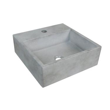 Imagem de Cuba De Apoio Banheiro Onix Pedra 40x40cm Concreto