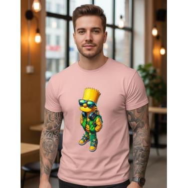 Imagem de Camisa Masculina Premium Estampada Bart Simpson Algodão - Versitz, Ros