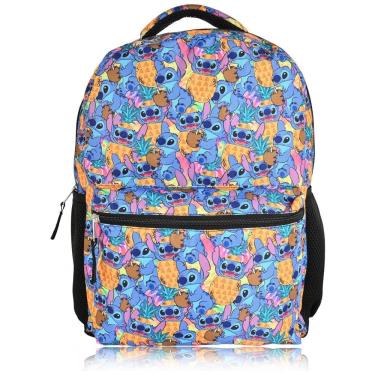 Imagem de Mochila Escolar Infantil 40cm Disney Lilo para Meninos e Meninas, Azul