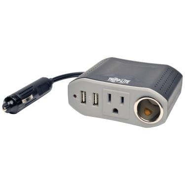 Imagem de Inversor de Potência Automotivo 100W,c, 1 Saída e 2 Portas USB, TRIPP LITE PV100USB, Cinza
