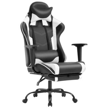Imagem de Cadeira de Escritório Gamer Reclinável e Ergonômica com Apoio para Lombar, Branca, BESTOFFICE , Branco