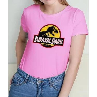 Imagem de Camisa Camiseta Adulto Masculina Feminina Algodão Filme Dinossauro Jur