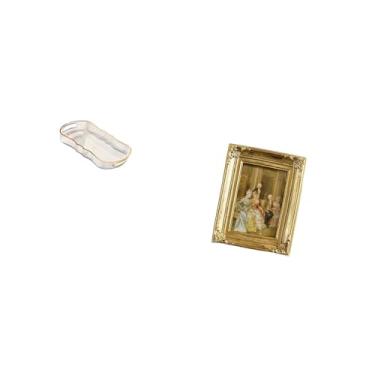 Imagem de Fenteer Bandeja de Café Da Manhã para Cafeteria, Armazenamento de Frutas E Cosméticos com Moldura de Vidro de Resina, Porta-cartões para Mesa, Parede, Quarto,