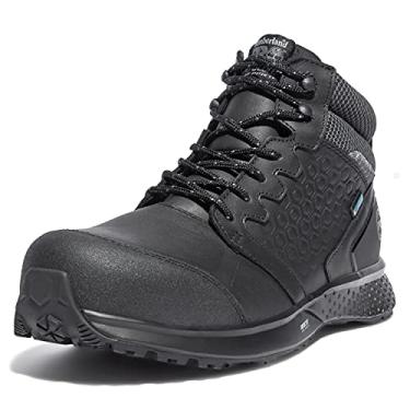 Imagem de Timberland Tênis masculino Mid Reaxion Athletic Hiker Wateproof Composite Toe Work, Marrom/preto, 39