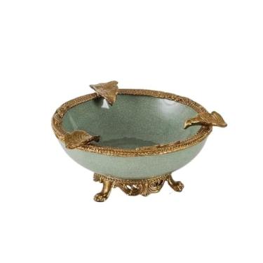 Imagem de Cinzeiro de ervas daninhas cinzeiro de cerâmica retro chinês com ornamentos criativos de cobre, acessórios para casa, mesa para café de sala de estar, cinzeiro, ornamentos de secretária cinzeiros para
