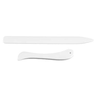 Imagem de ZJchao Pasta óssea, Ferramenta para Dobrar Papel, 2 Tamanhos, 21 Cm e 12 Cm, Marcador de Vinco Dobrável Preciso de Plástico para Confecção de Cartões e Encadernação