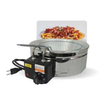 Imagem de Fritadeira Elétrica Inox Tacho Fritura Óleo 5l Com Termostato - Clicks