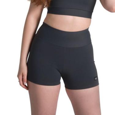 Imagem de Short Fitness Feminino Cinza Bermuda em Suplex Poliamida - Urbanyc Fit