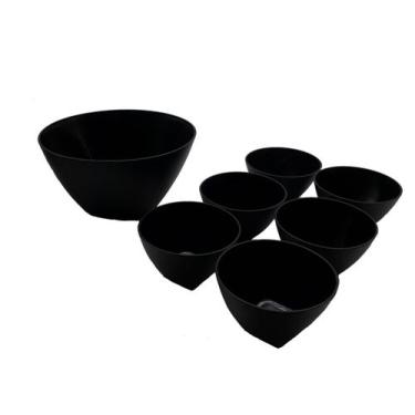 Imagem de Conjunto de Bowls Sobremesa Tigela Saladeira Pote 7 peças Vermelho - D