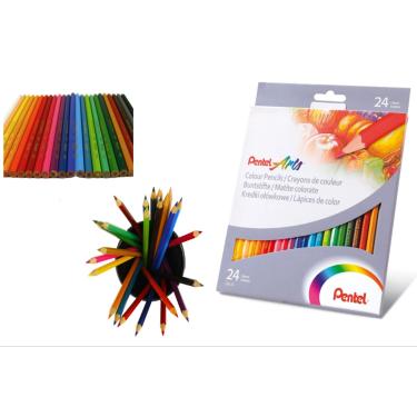 Imagem de Lápis de cor COMUM 24 Cores - PENTEL Arts