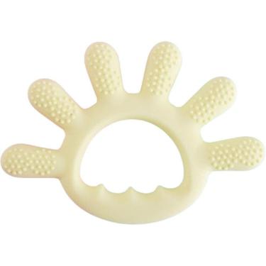 Imagem de Mordedor Dedinhos Para Bebê De Silicone 12x1cm Amarelo