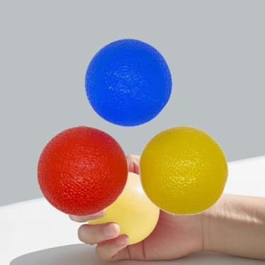 Imagem de Conjunto de 3 níveis de resistência para fisioterapia e exercícios de mão, kit de bolas de alívio de estresse