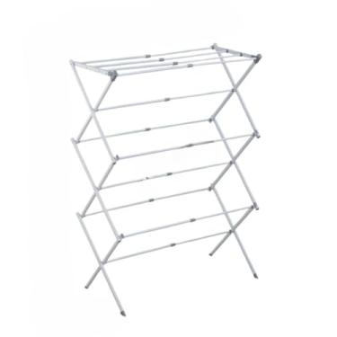 Imagem de Varal de Chão para Apartamento | Varal Retrátil Portátil e Dobrável | Varal Vertical Extensível e Compacto para Organização