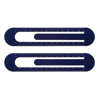 Imagem de Generic 2 réguas retas de 13 cm, régua métrica de clipe de marcador, balança de metal de liga de alumínio em ambos os lados, ferramenta de escala de medição para medição, estudo, leitura, sala de aula