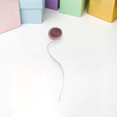 Imagem de Generic 1 fita de organza metálica de poliéster rosa claro 6 cm 1,5 m