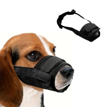 Imagem de Focinheira para cães de malha respirável macia - evita maus hábitos, respirável e ajustável para cães pequenos e médios - ótima para caminhar, cuidar e treinar (L)