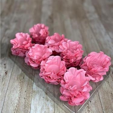 Imagem de Kit com 120 Forminhas para Doces Finos Modelo Flor Luxo – Linha Style – Ideal para Casamentos, Festas e Decoração de Mesa Elegante(ROSA BEBE,40 UNIDADES)