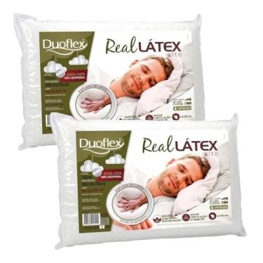 Imagem de Kit 2 Travesseiros Real Látex Alto 50x70x16 Branco