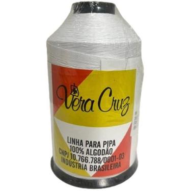 Imagem de Linha Vera Cruz Fio 4 3000 Jardas Cor Branca Lisa, Branco