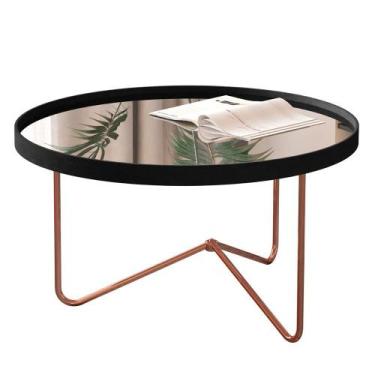 Imagem de Mesa de Centro Alamanda Sala Espelhada com Pés Metálicos - JB Bechara,