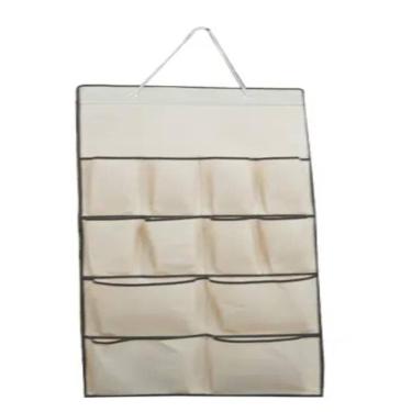 Imagem de Sapateira Porta Parede Organizador Vertical Sapatos Acessórios Flexível 12 Nichos Divisórias Grande