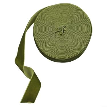 Imagem de Rolo de fita de pano de Natal 10 m veludo único lado flocagem para embrulho de presente, árvore, grinalda, decoração de casamento, vermelho/marrom/verde claro/verde escuro, 1,5 cm/2,5 cm de largura