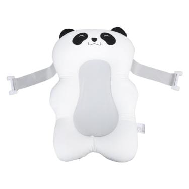 Imagem de Almofada de assento para banheira de bebê, ajuste universal, suporte de 3 pontos, design flutuante, tecido de malha de urdidura, travesseiro de banho para recém-nascidos, tapete