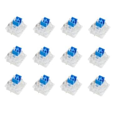 Imagem de Granvela Interruptores azuis OUTEMU, interruptores táteis clicky de 3 pinos/RGB/à prova de poeira para teclado mecânico - compatível com Cherry MX Switches-Pack 70
