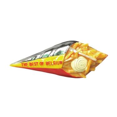 Imagem de Lembrança de resina 3D com ímã de geladeira Belgium Fries - yiweisai