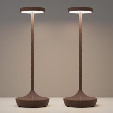 Imagem de Candeeiro de mesa YHT sem fio recarregável LED 6000mAh Rust IP54