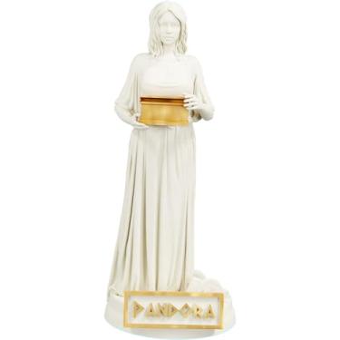 Imagem de Estátua Pandora - Mitologia Grega - Primeira Mulher (Cor Mármore Dourado)