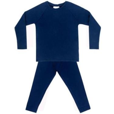 Imagem de Pijama Térmico Infantil Camiseta e Ceroula Energy Thermo Dry Marinho Everly-Masculino