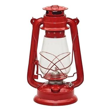 Imagem de Lampião A Querosene 30Cm Lamparina Pequena Luminaria Vermel