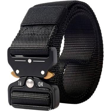 Imagem de Cinto Tático Com Fivela De Engate Multifuncional Prático Eficiente Preto