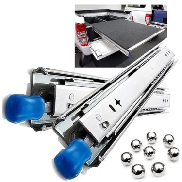 Imagem de Trilhos Telescópicos De Extensão Total De Carga Pesada Trilhos De Gaveta De Rolamento De Esferas Trilhos De Extensão Total Com Função De Travamento Lock-in/out Capaci, 250mm(10inch)