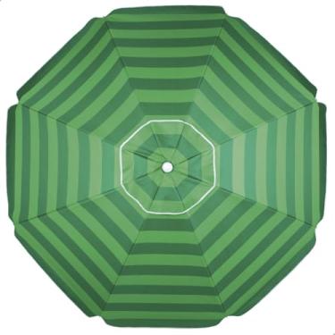 Imagem de Guarda Sol Grande Articulado Para Praia Piscina 2,40m Com Haste Em Alumínio (Verde)